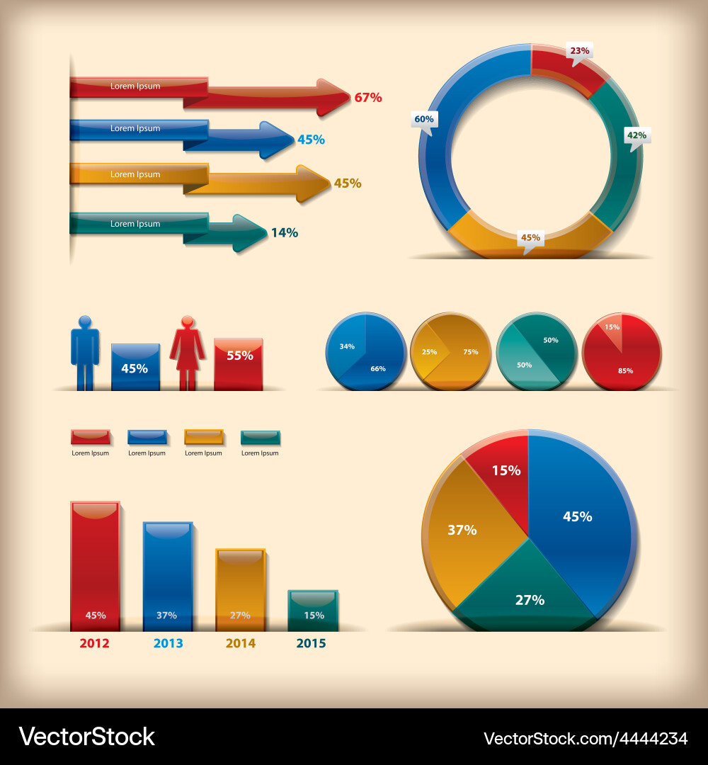 Data Visualization Templates vector image