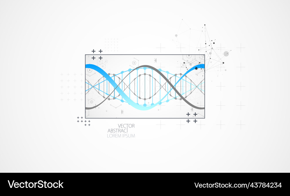 DNA Wissenschaft und Technologie Wallpaper Vektorbild