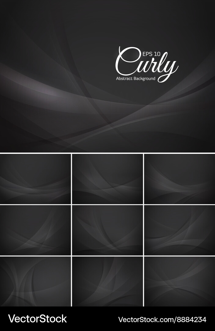 Dynamic Curly Abstract Waves vector image