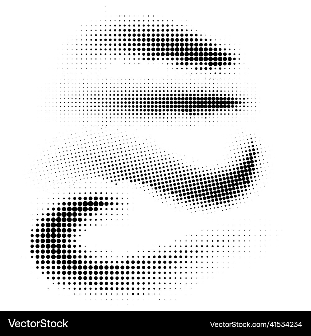 Halftone circles dot pattern texture set Vector Image