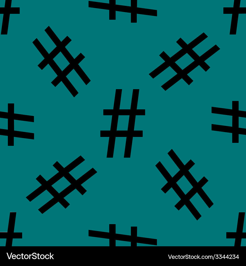 Hesh tag web icon flat design seamless pattern vector image
