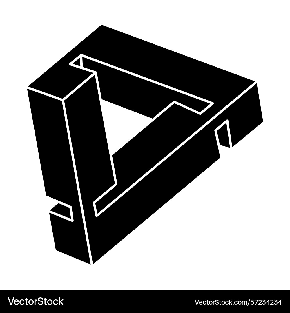 Impossible shape web design element optical Impossible shape web design element optical Vector Image