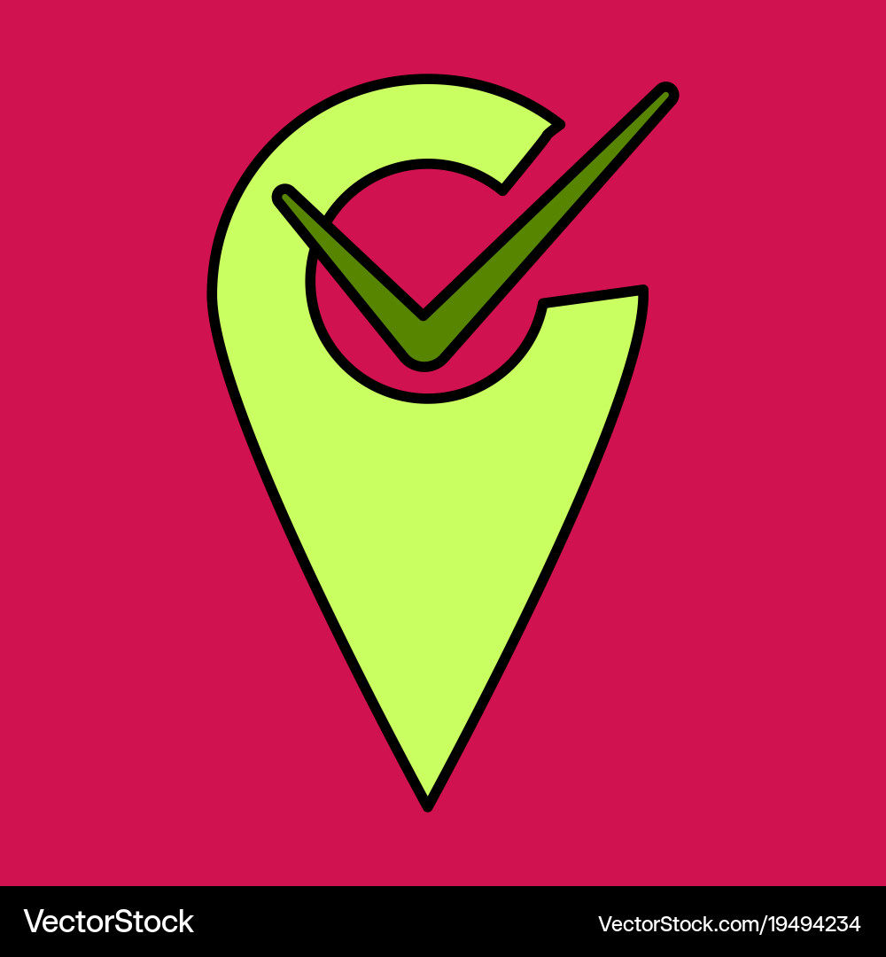 Navigation geolocation icon in flat design Vector Image