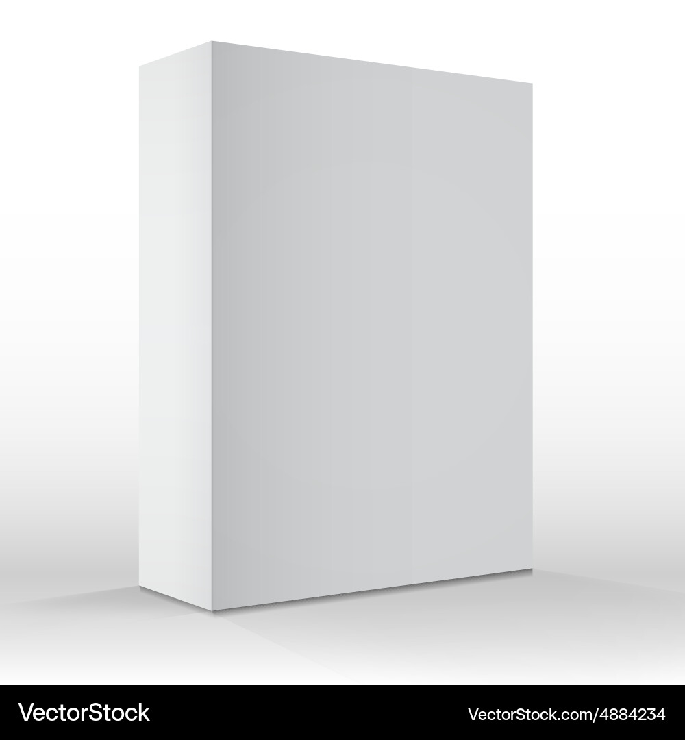 Realistic White Packaging Box Template Royalty Free Vector