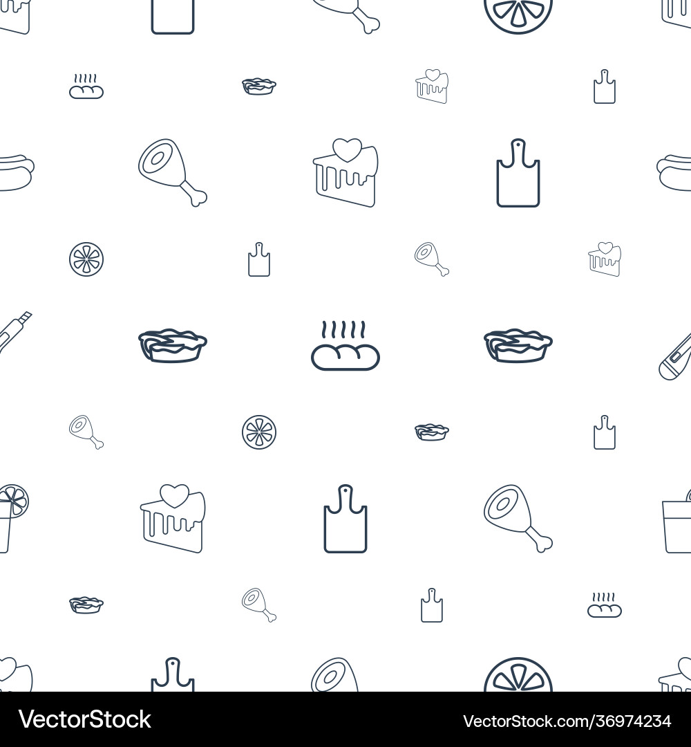 Slice icons pattern seamless white background vector image