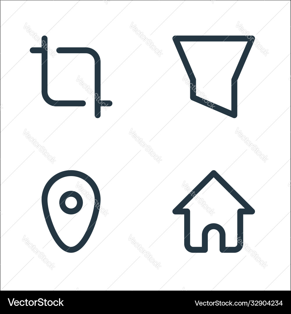 User interface line icons linear set quality User interface line icons linear set quality vector image