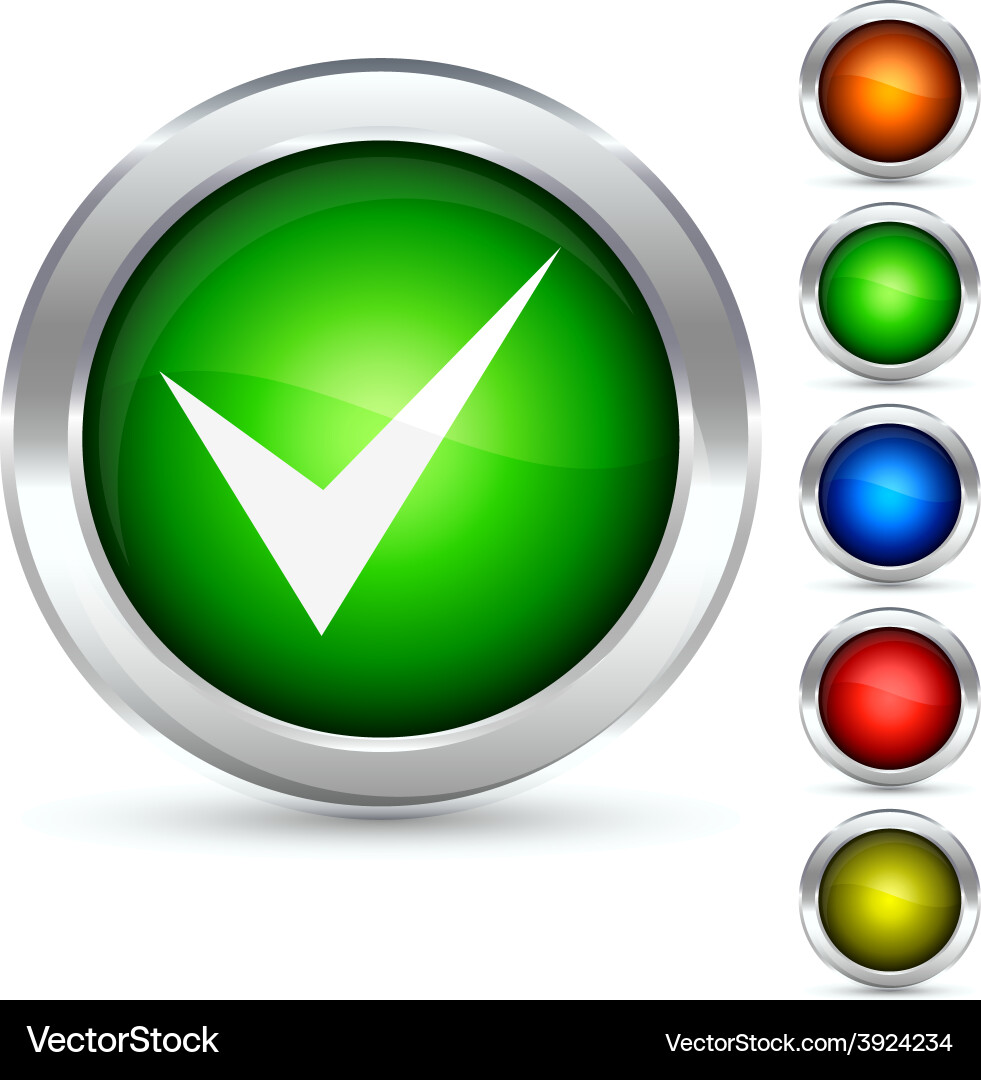 Validation button vector image