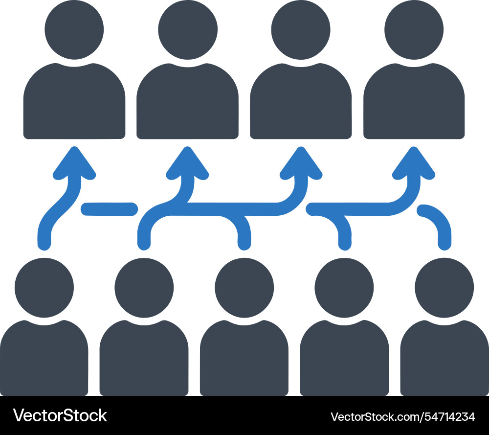 Workflow hierarchy icon vector image