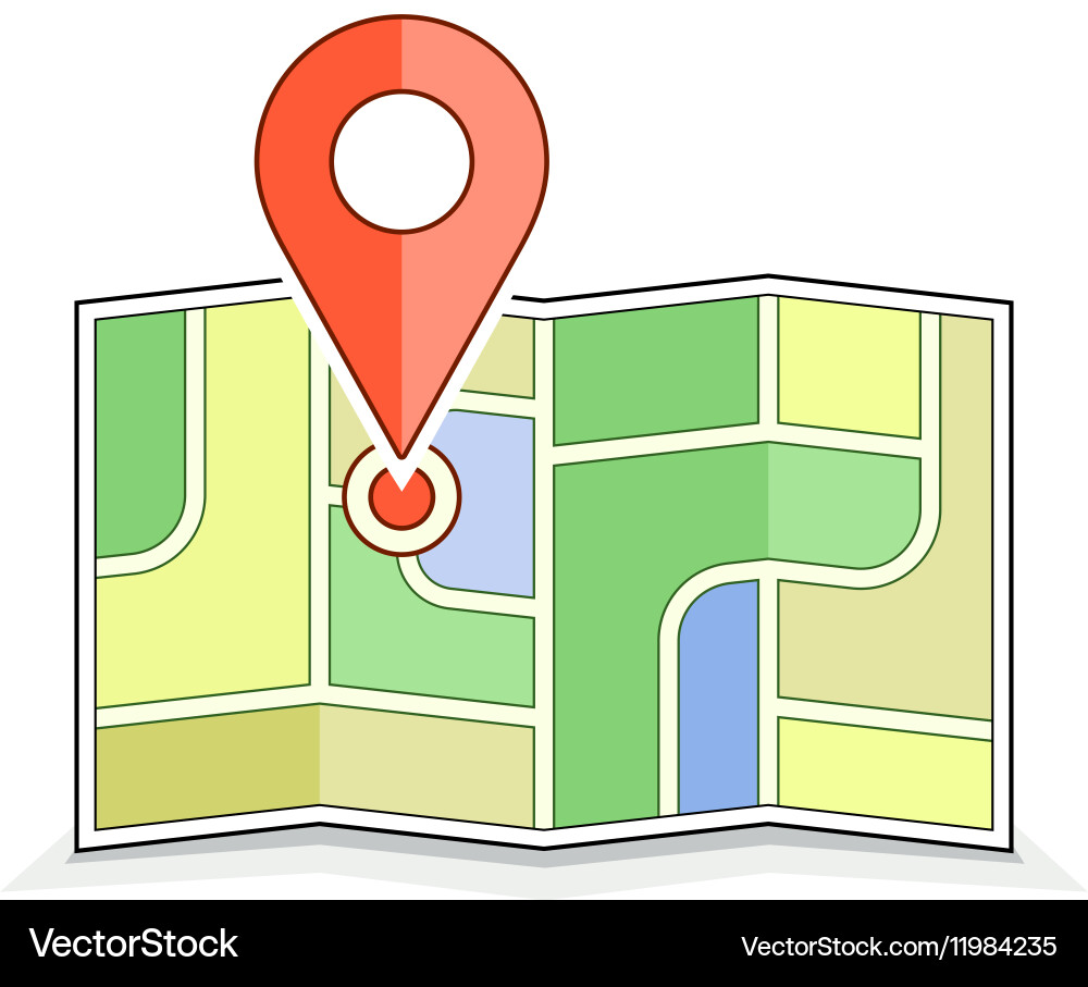 Abstract city map with pointers vector image
