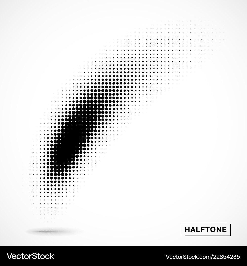 Curved Halftone Gradient Texture Vector Image