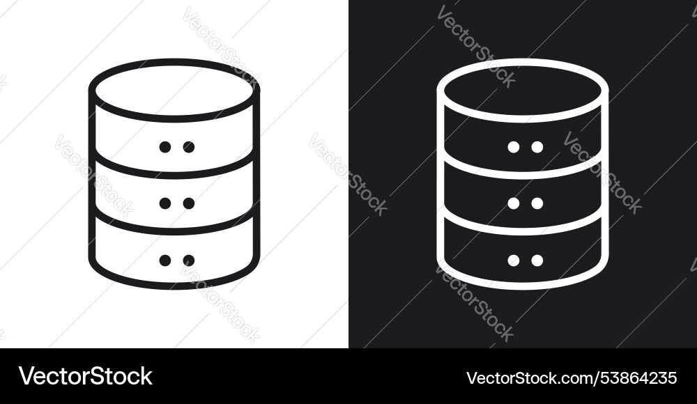Database icon set Vector Image
