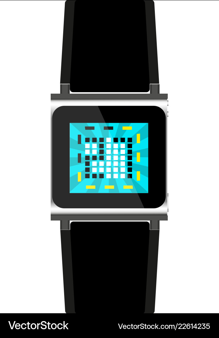Electrical wheels clock with color display Electrical wheels clock with color display vector image