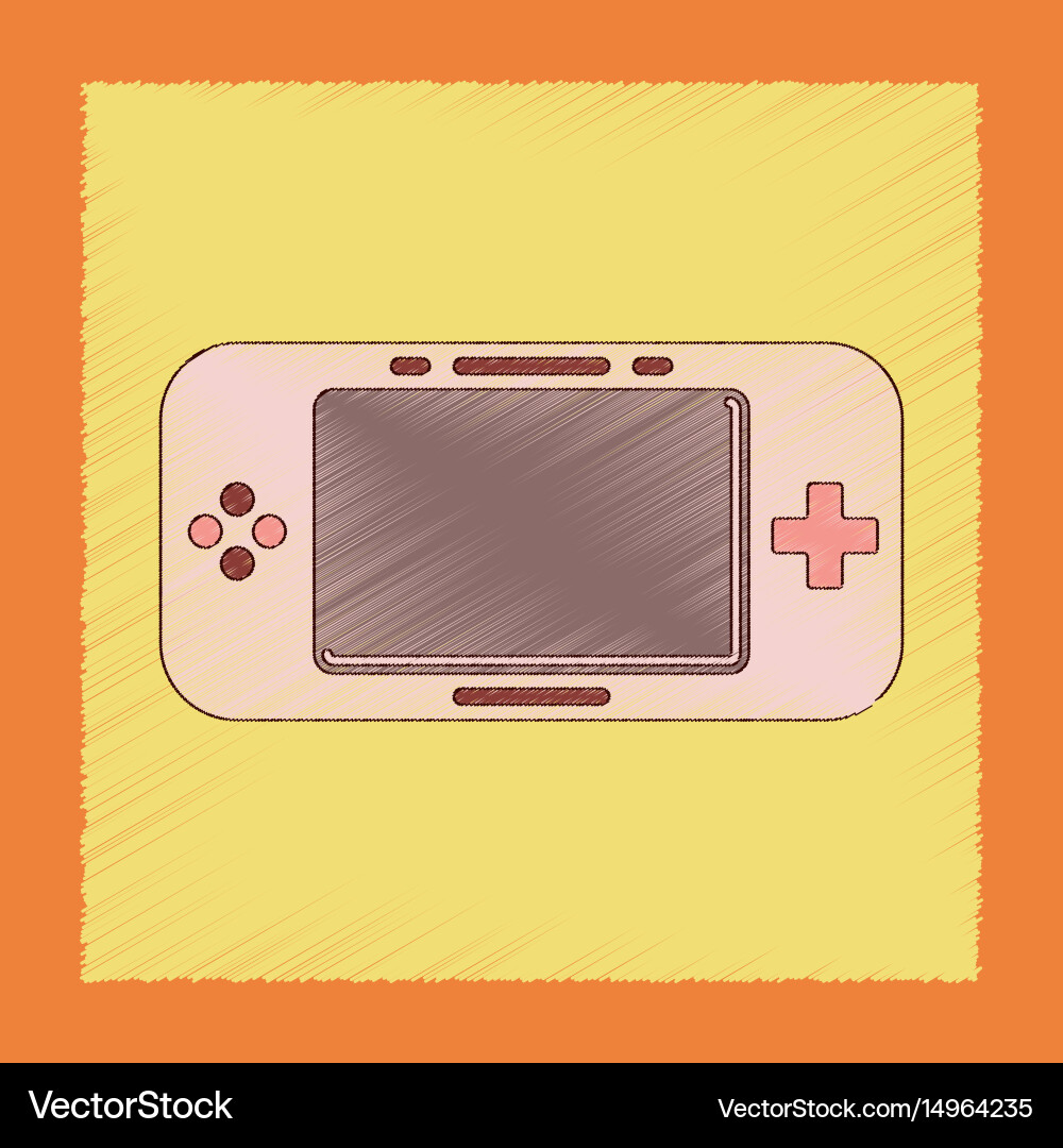Flat shading style icon game console vector image