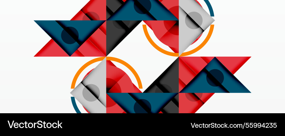 Geometric abstract design with layered triangles Geometric abstract design with layered triangles vector image
