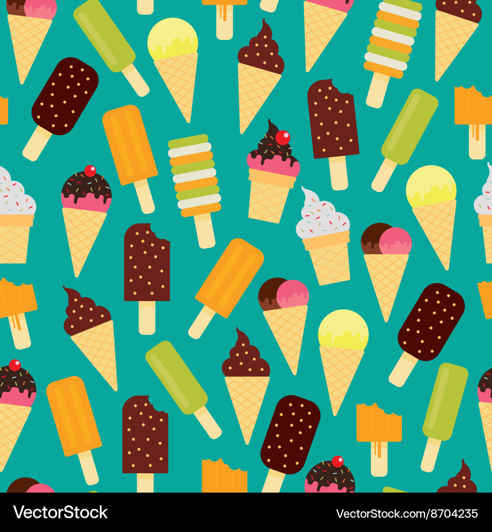 Ice Cream Pattern Vector Image