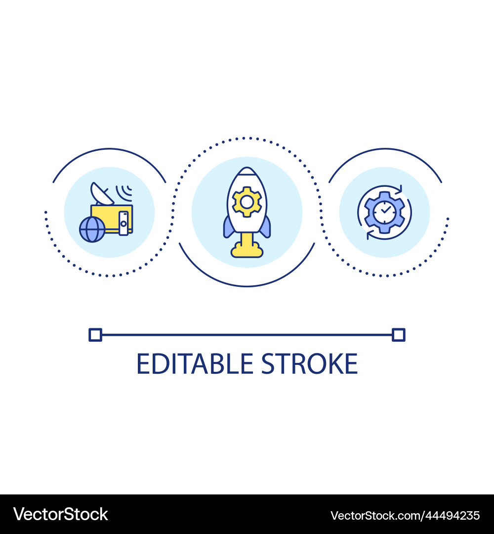 Improve wireless connection loop concept icon Improve wireless connection loop concept icon vector image