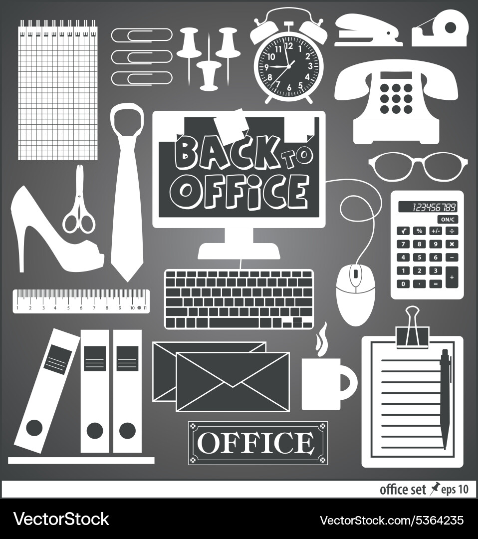 Office set abstract background Vector Image