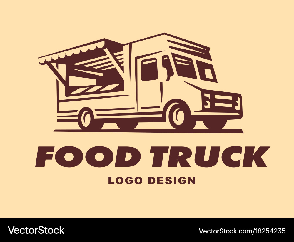 Retro Food Truck Logos vector image