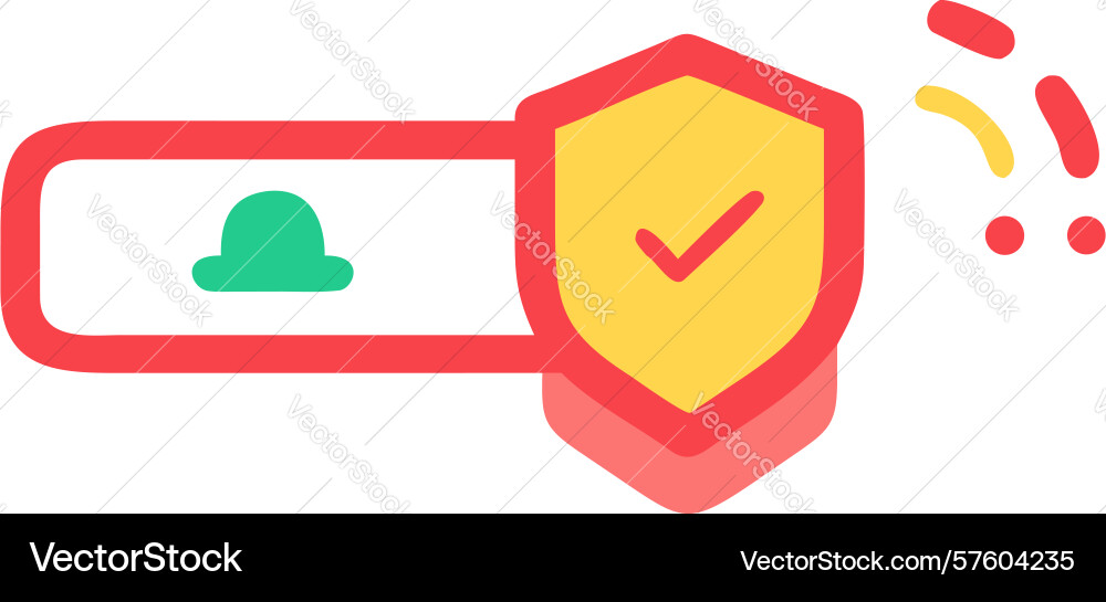 Secure user profile icon account protection vector image