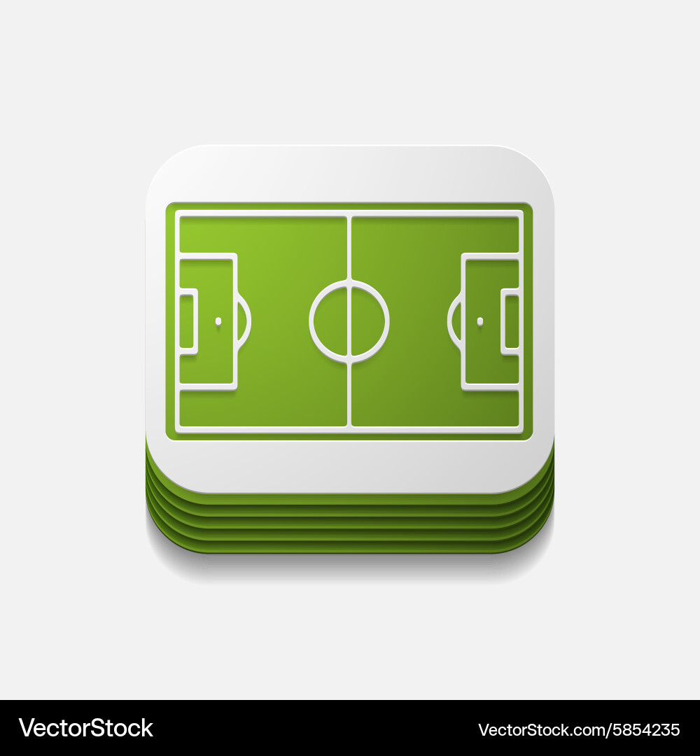 Square button playing field Vector Image