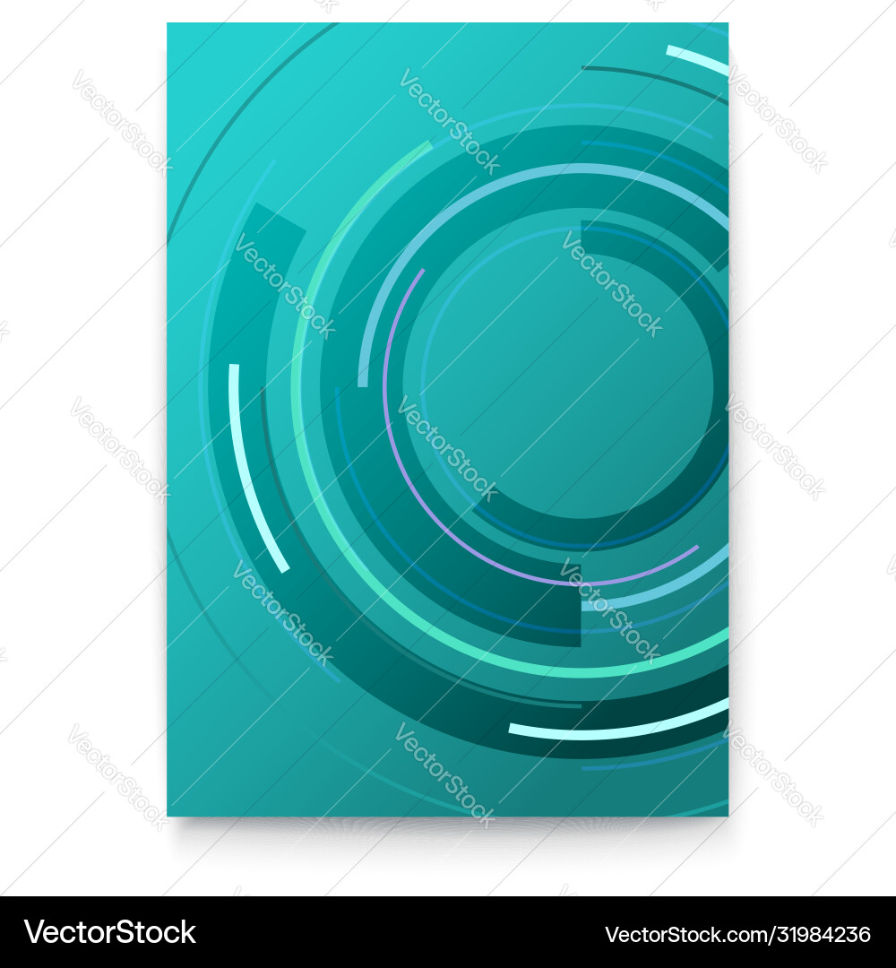 Abstract banner with radial pattern different vector image