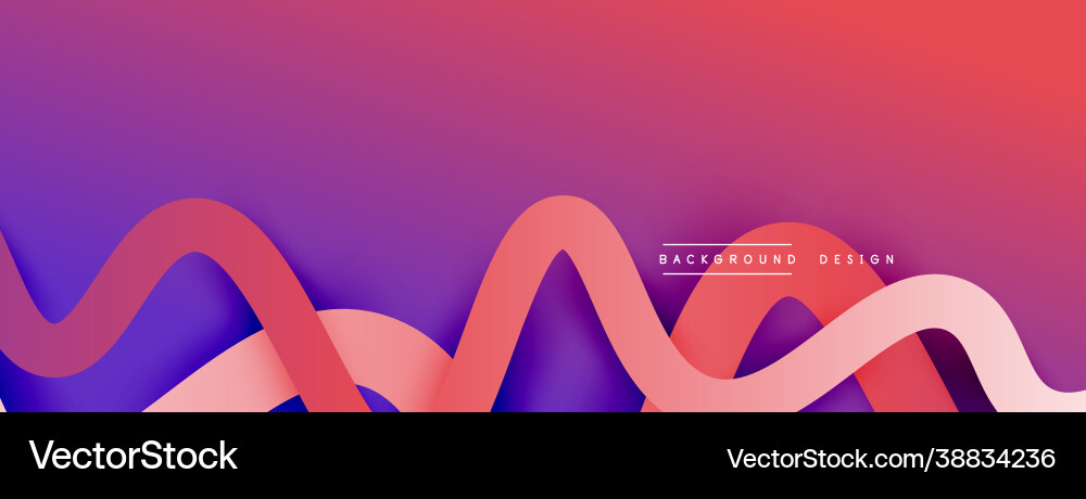 Abstract gradient background with wave line Vector Image