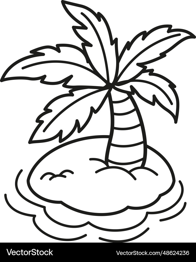 Black and white island – Royalty-Free Vector | VectorStock, image size:810x1080