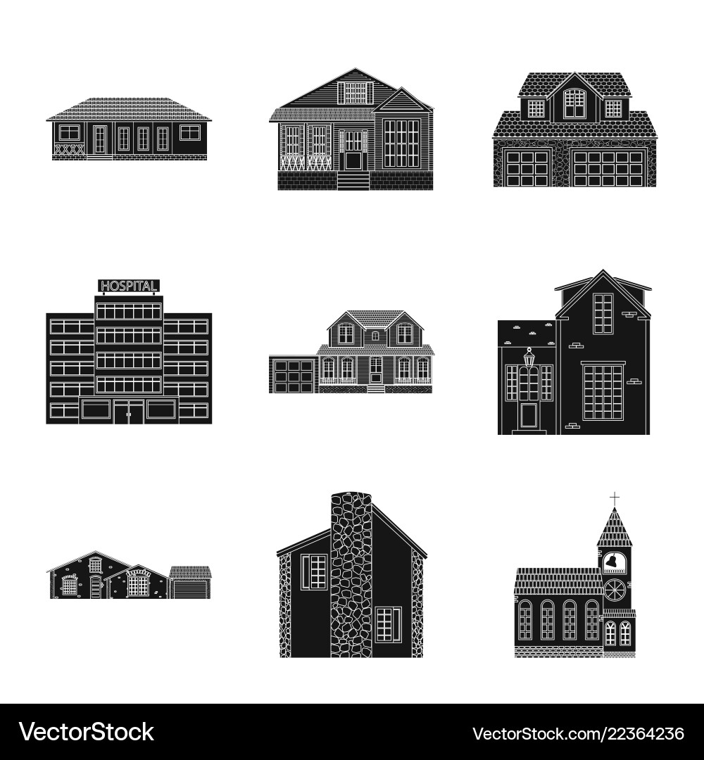 Building and front symbol Vector Image