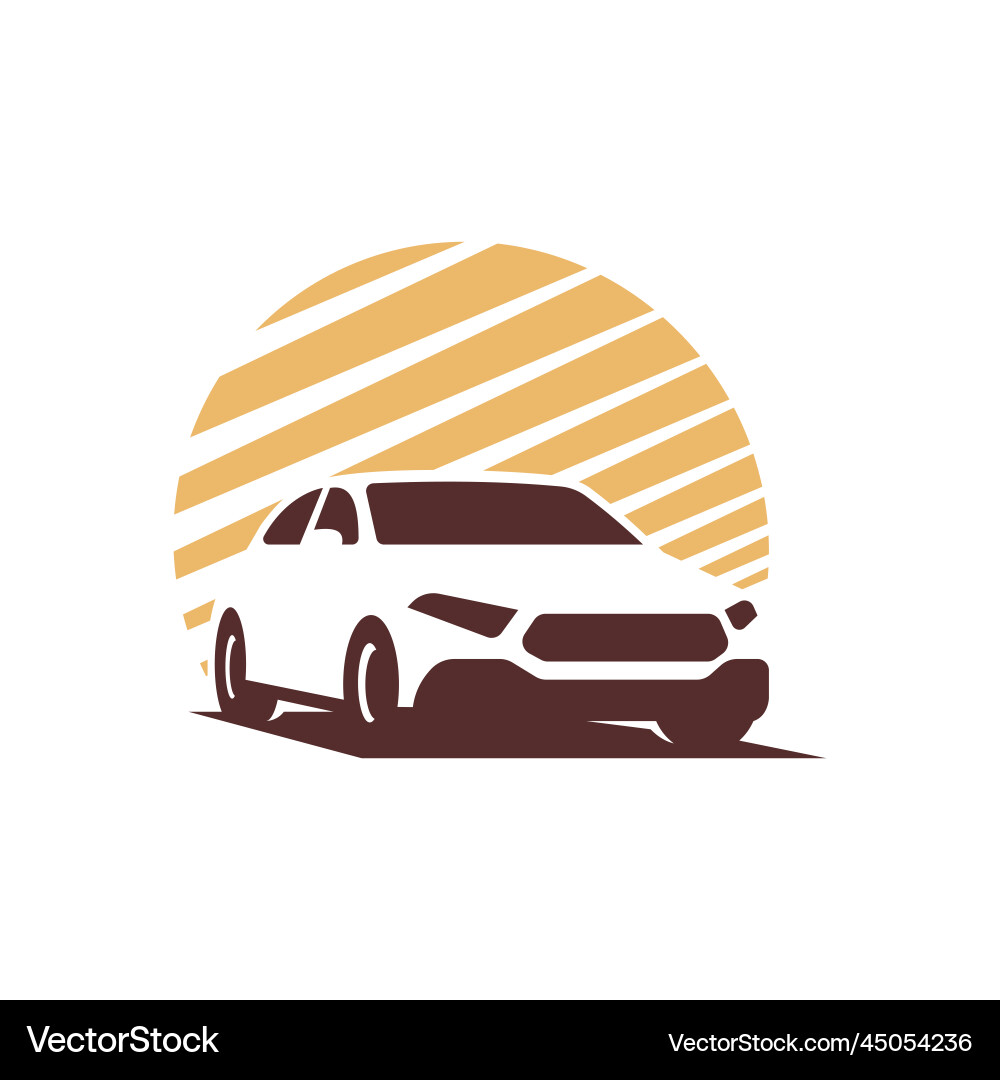 City car shadow logo City car shadow logo vector image