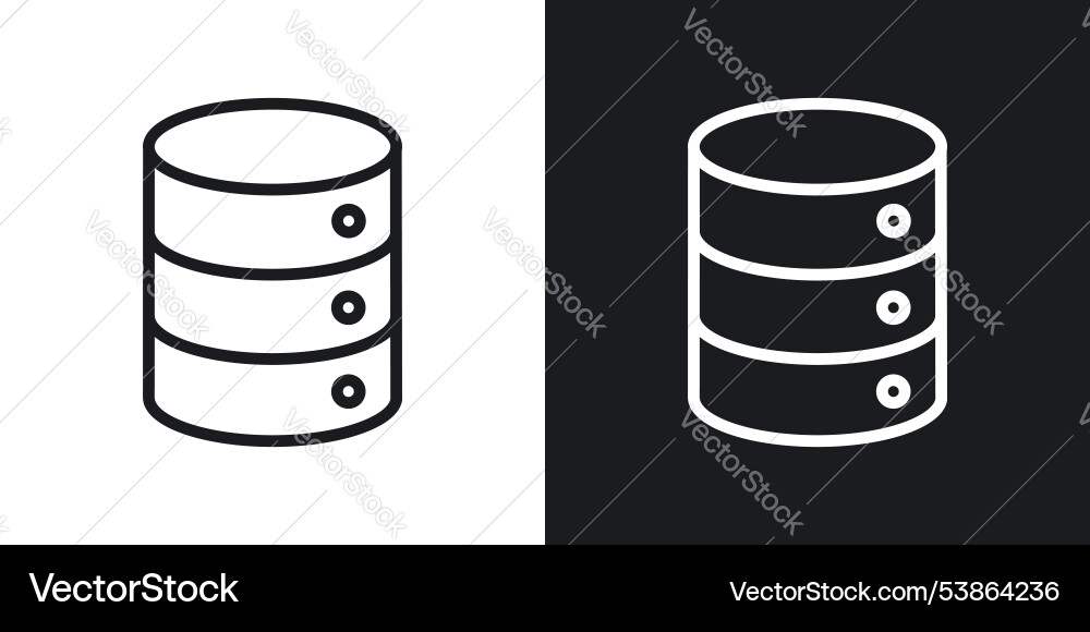 Database icon set vector image