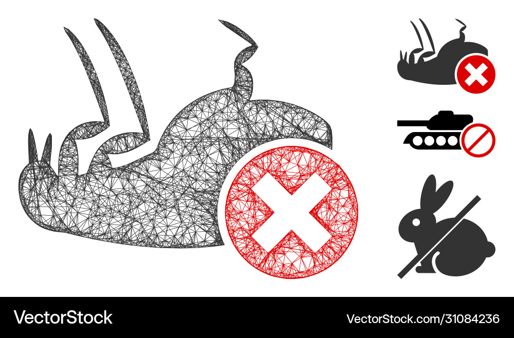 Kill flea polygonal web mesh Kill flea polygonal web mesh vector image