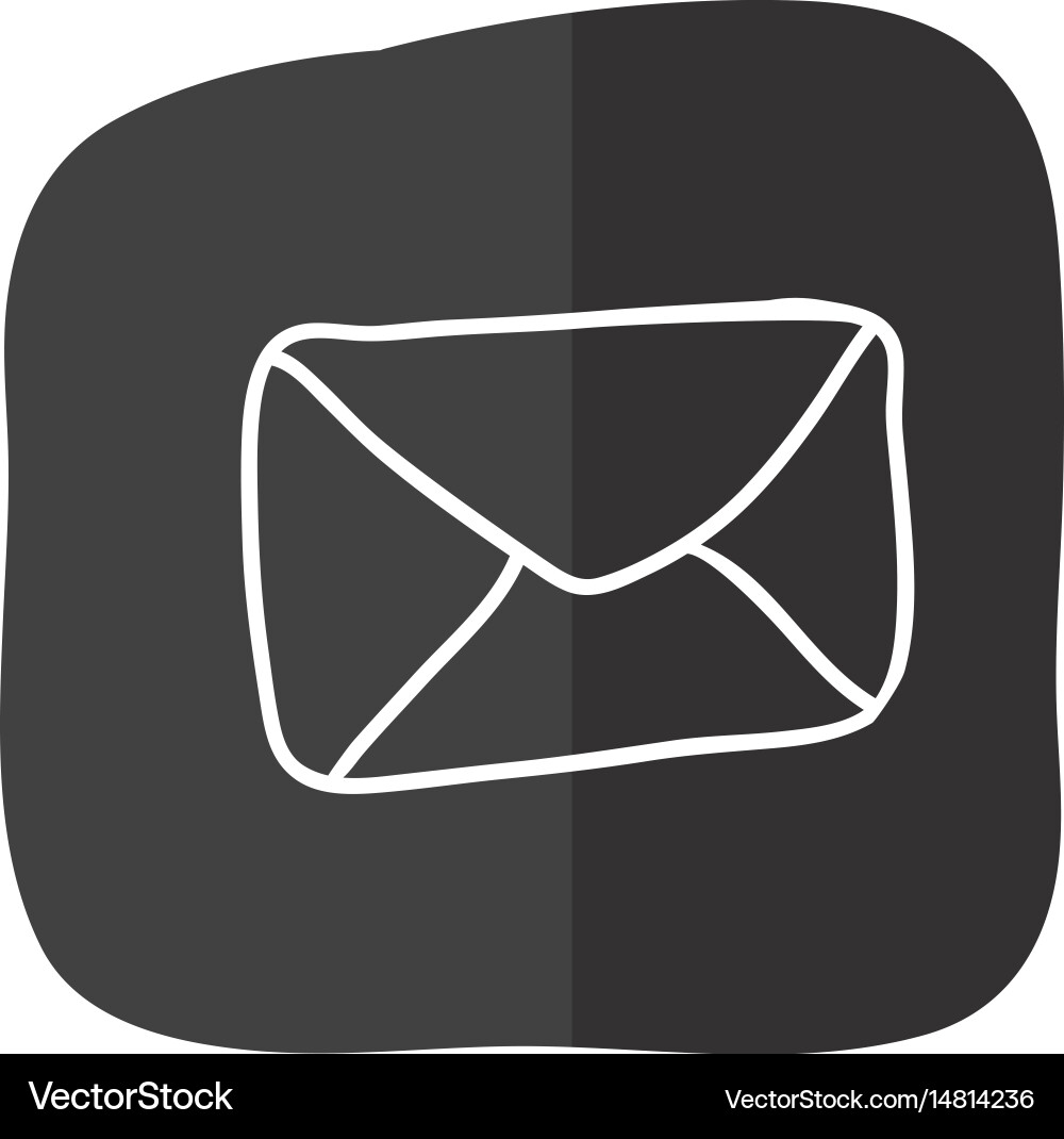 Message envelope draw vector image