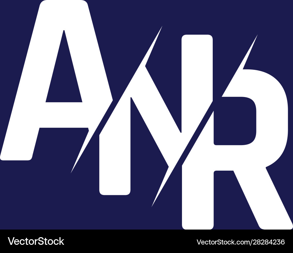 Monogram letters initial logo design anr Vector Image