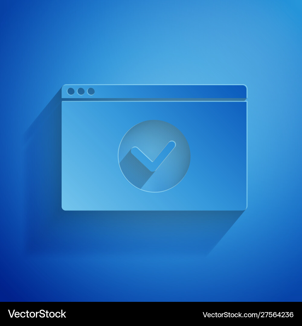 Paper cut secure your site with https ssl icon Paper cut secure your site with https ssl icon Vector Image