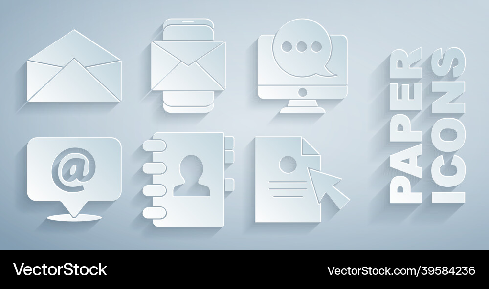 Set address book chat messages notification Set address book chat messages notification vector image