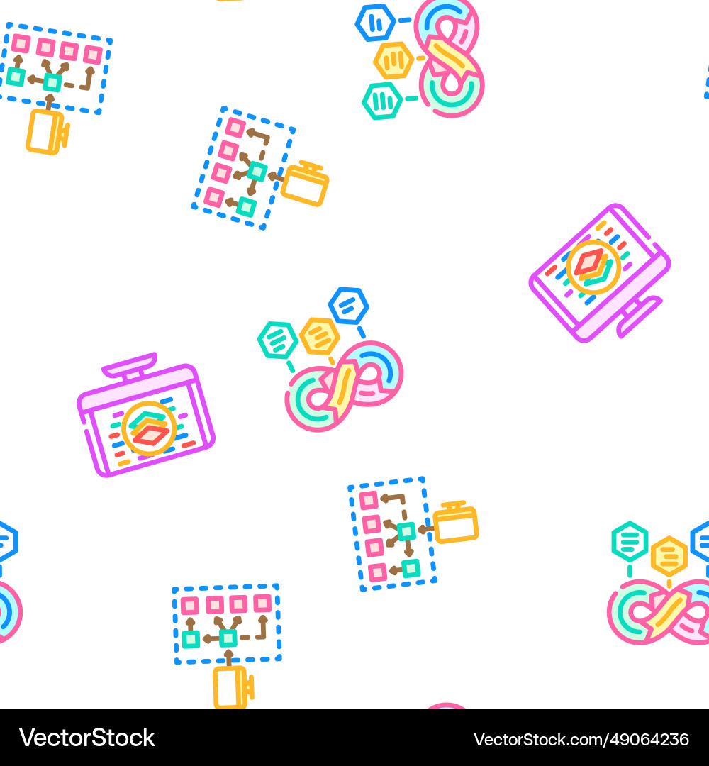 Software compute engineer seamless pattern Vector Image