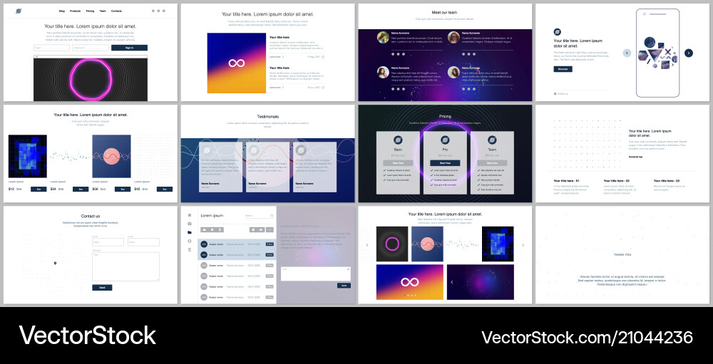 Templates for website design minimal Templates for website design minimal vector image