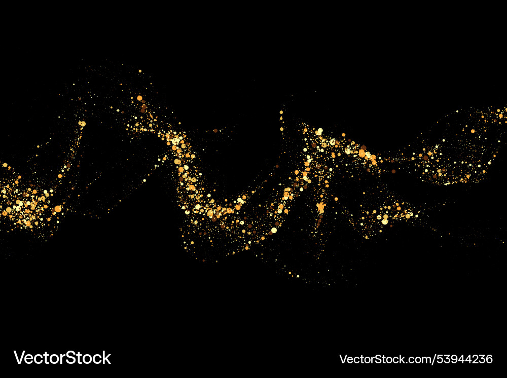 Textur von Goldglitter auf schwarzem Hintergrund Textur von Goldglitter auf schwarzem Hintergrund vektorbild