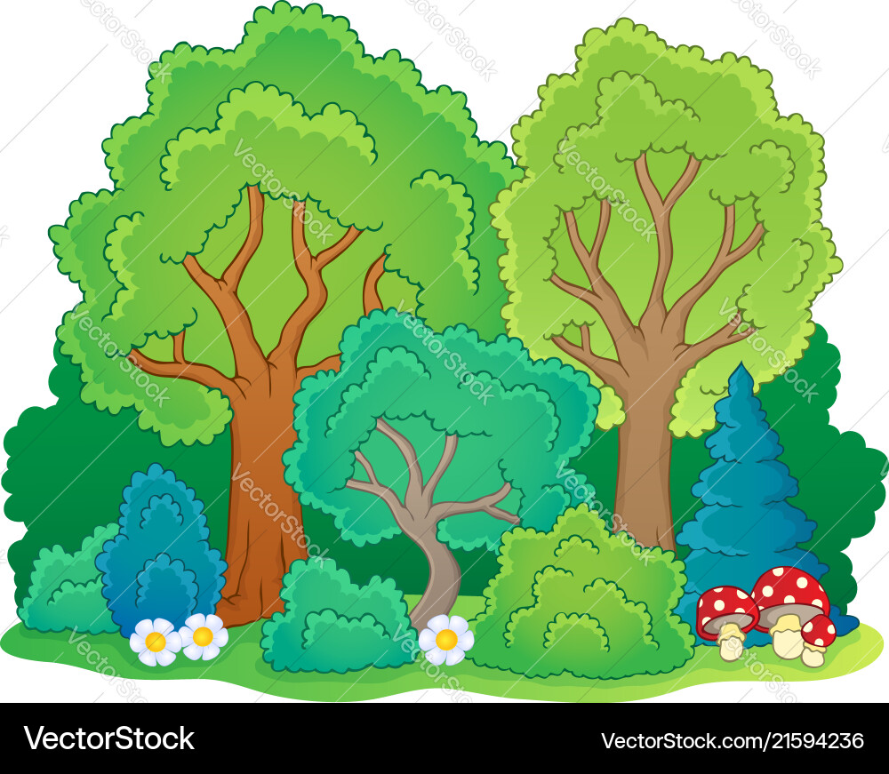 Tree theme image 5 vector image