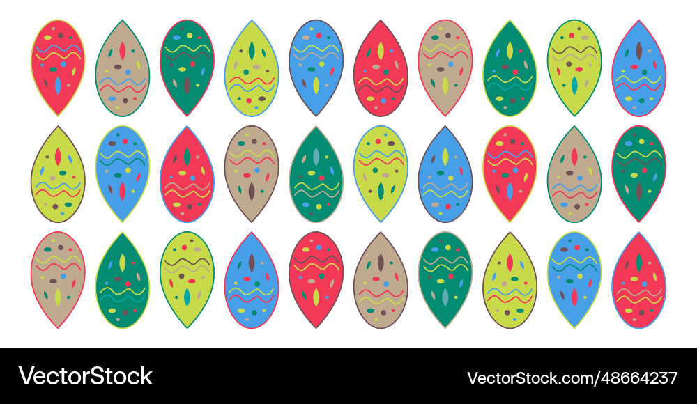 Abstract colorful blobs ornament red green vector image
