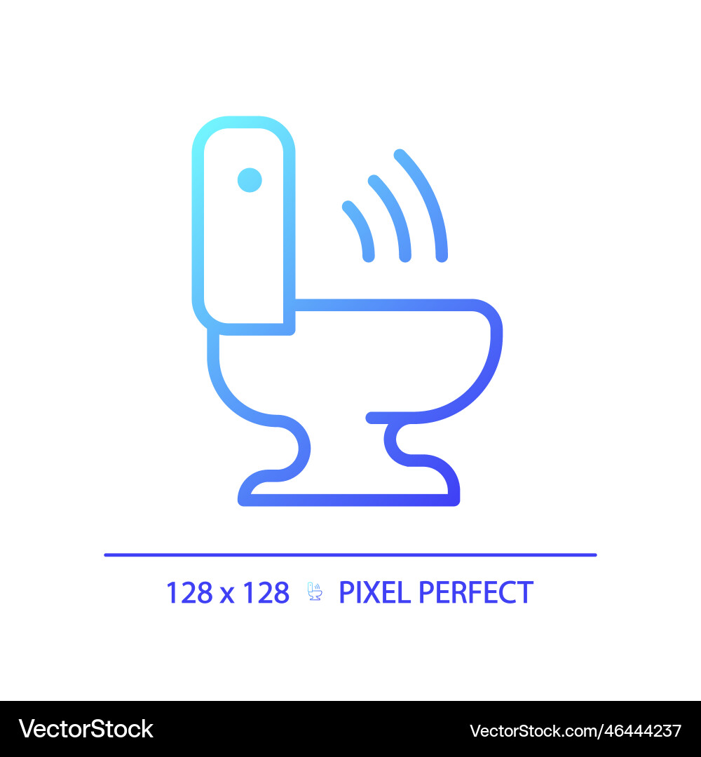Automatic flush pixel perfect gradient linear icon Automatic flush pixel perfect gradient linear icon vector image