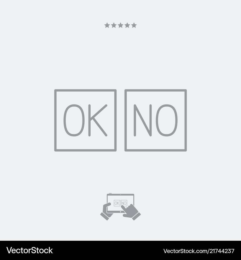 Checkbox question - minimal icon Vector Image