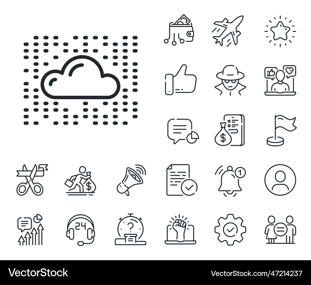 Cloud Computing Systemzeilen-Symbol Internet-Daten Cloud Computing Systemzeilen-Symbol Internet-Daten vektorbild