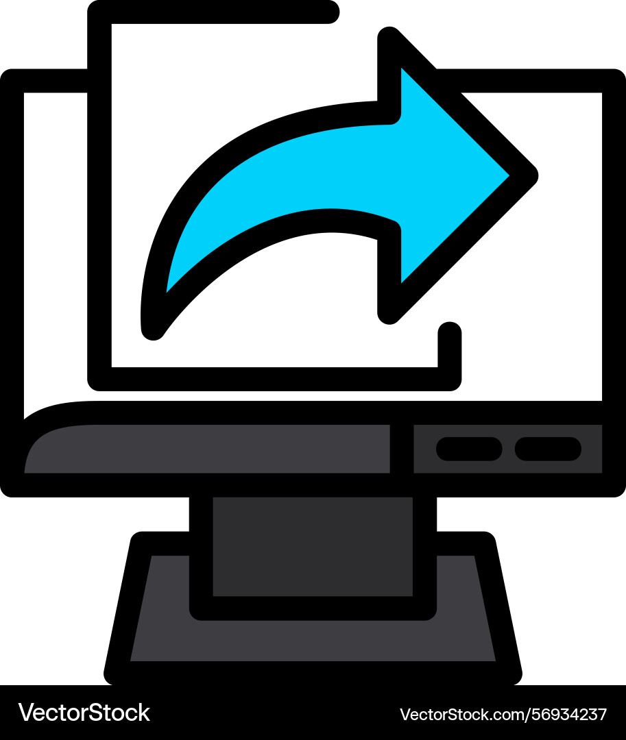 Data export line filled style icon design Vector Image