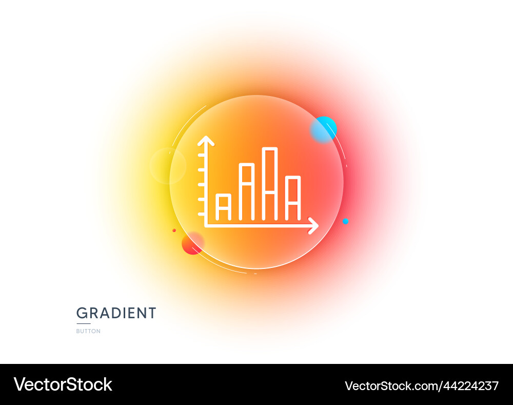 Diagram graph line icon column chart sign Diagram graph line icon column chart sign vector image