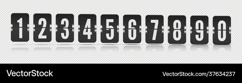 Floating Scoreboard Numbers vector image