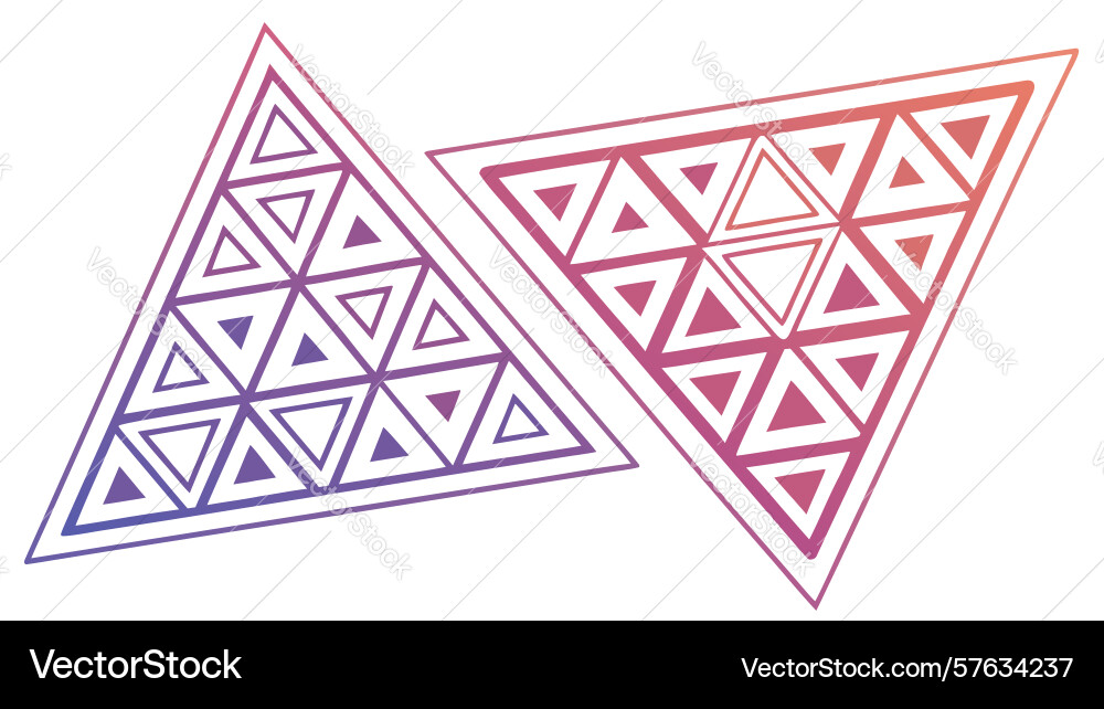 Geometric triangle set modern abstract elements vector image