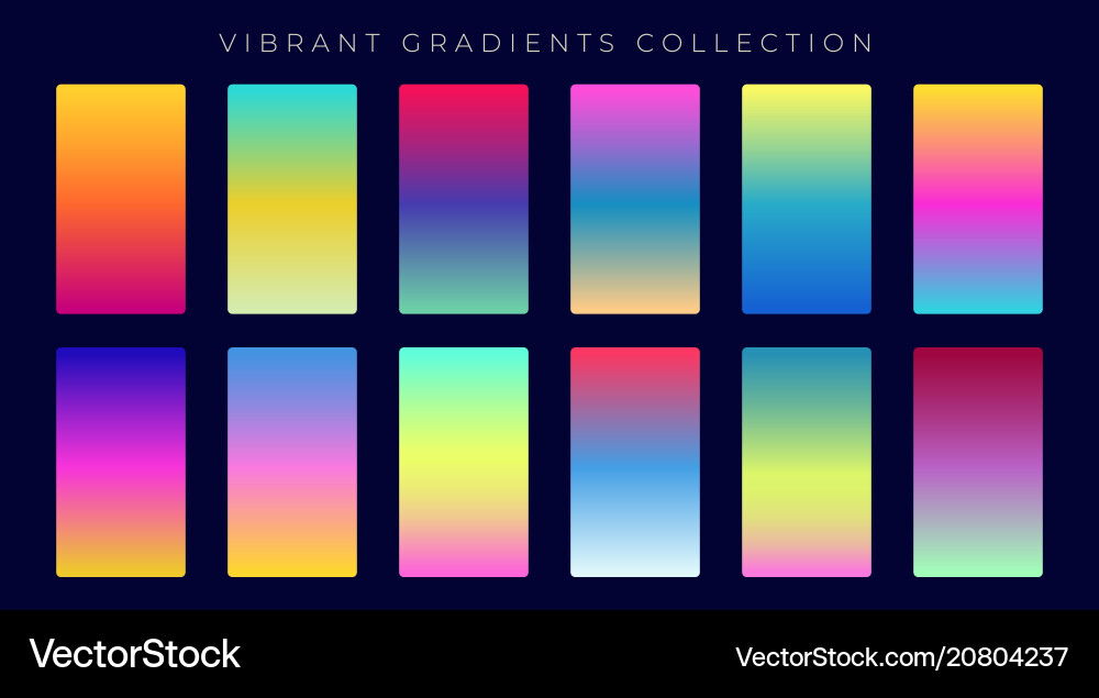Gradient Color Swatches - Abstract Background Set vector image