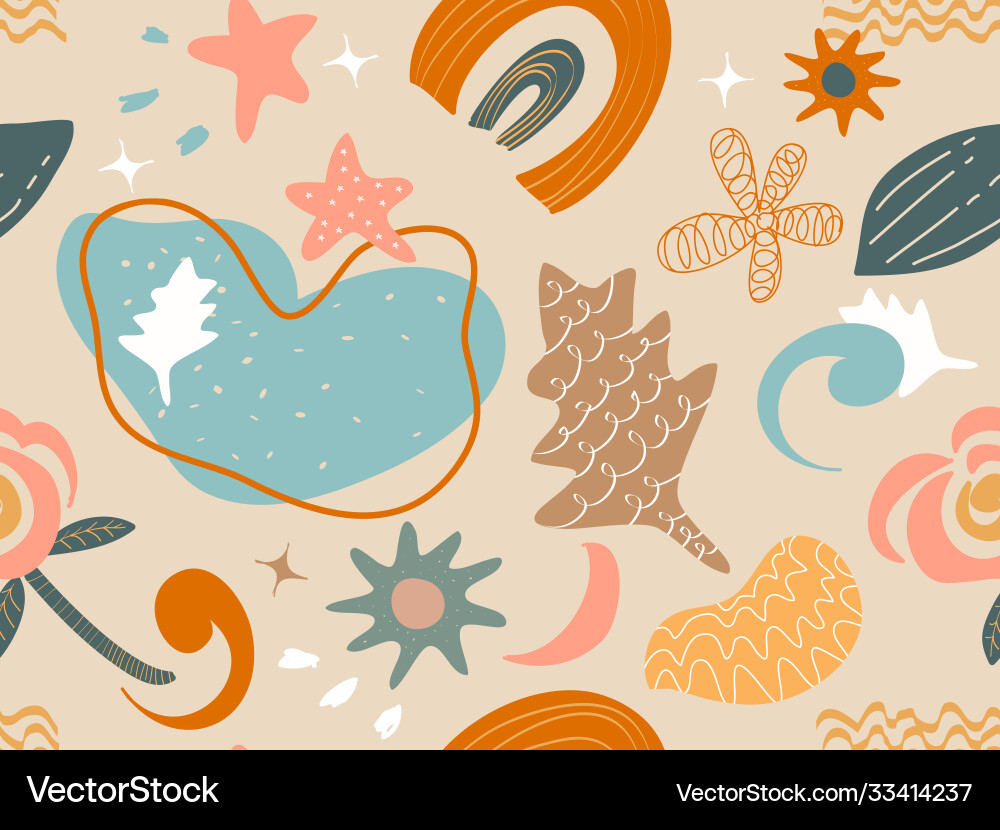 Hand drawn various tropical leaves shapes Hand drawn various tropical leaves shapes vector image