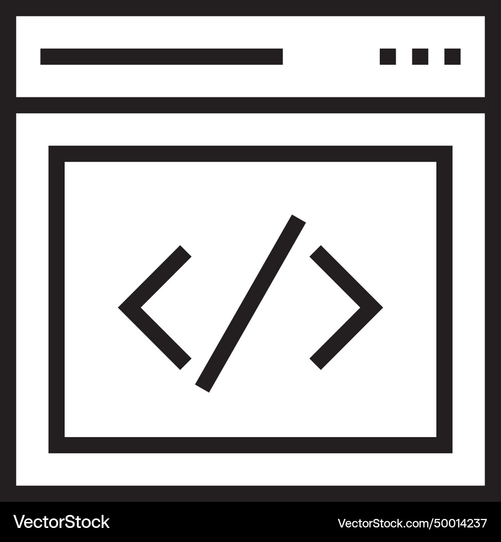 Html coding icon Vector Image